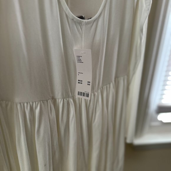 UO Tara Long Sleeve Drop-Waist Mini Dress L / NWT - Picture 4 of 6